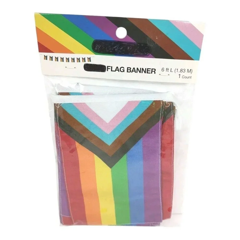 Multicolor Rainbow Flag Banner 6 ft Party Lawn Garden School Church Home Bedroom